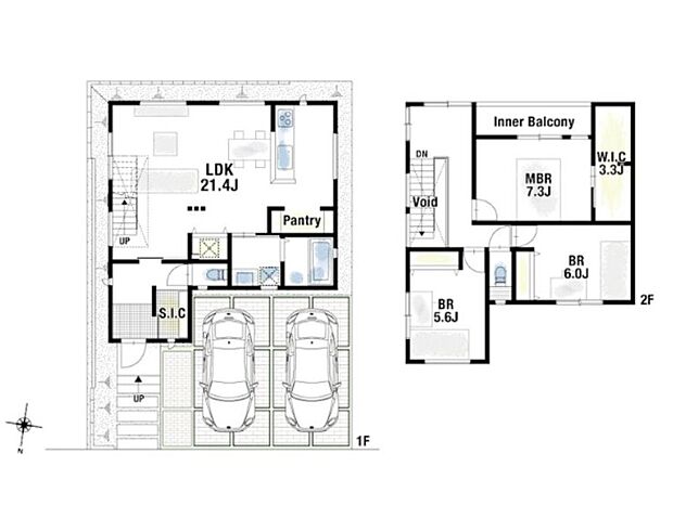 広々3LDK。ウォークインクローゼットもあるため広々お部屋を使っていただけます。
