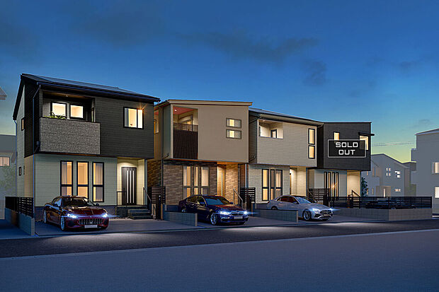 T-1、T-2、T-3、T-4(ご成約済み)/外観完成予想図