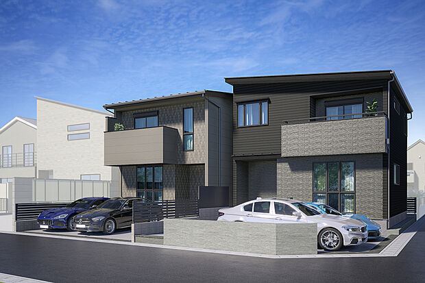 【外観完成予想図】T-1、T-2／名鉄犬山線の2駅利用可能で名古屋までのアクセス良好！国内線の発着に利用できる県営名古屋空港も近いので、旅行や出張時もスムーズに移動できます。