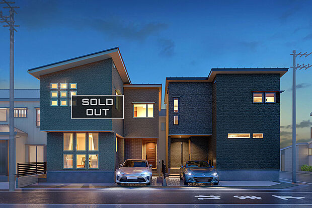【外観完成予想図】T-2(ご成約済み)、T-1/外観完成予想図