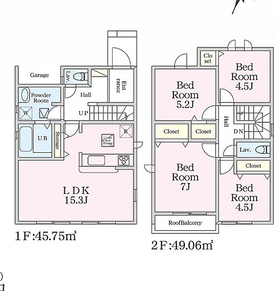 2号棟：2階に4部屋とプライベート空間も確保できます♪