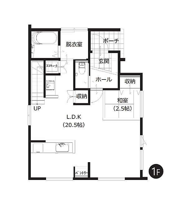 【4LDK】LDKは広々20帖超え。隣接した和室は、心地よいくつろぎの場としてだけでなく来客の際のおもてなしにも利用できます。