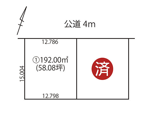 間口の広い整形地。設計の自由度が高まり、採光や通風を確保しやすく、お庭やカースペースも広く取ることができます。