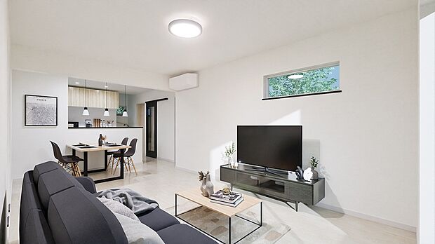 【【完成予想図】】嬉しい寒冷地専用冷暖房エアコン付きで、1年中快適にお過ごしいただけます。食洗機付きで室内設備が充実した機能的なお住まいです。