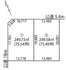 角地ならではの開放感と、良好な採光・通風が魅力の1号地です。 
