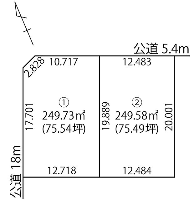 角地ならではの開放感と、良好な採光・通風が魅力の1号地です。