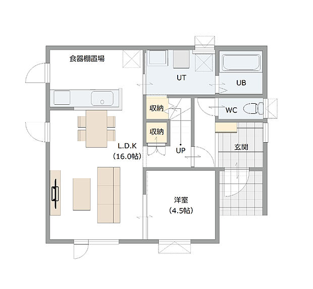 【【建築プラン例】】建物面積:114.01m2
建物価格:2404万円(税込)
※杭工事、分水工事、諸費用別途
※設計プランの参考一例であって、当該プランの採用可否は任意です。