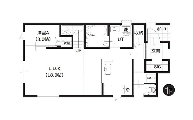 【4LDK】約18帖のLDKが広がる、ゆったりとした間取りです。約3帖の続き間で開放感のある空間も魅力のポイント。
