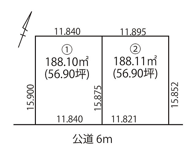 ゆとりのある整形地は様々な間取りに対応可能!夢が広がりますね。