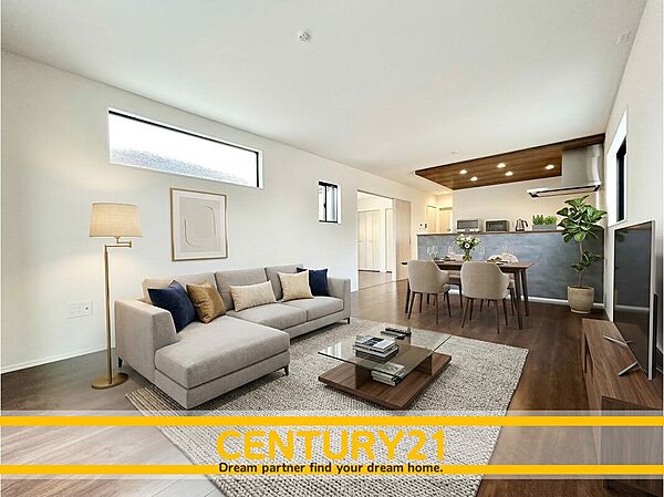 ※家具はCGを合成したものです。
■■憩いのリビング■■
リビングとダイニングの空間機能を活かし、巧みに使い分ける発想が、ライフスタイルに新しいゆとりをもたらします。

