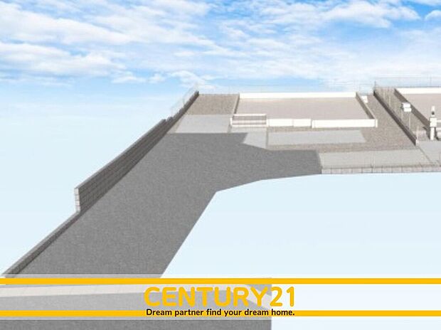 ◆外構完成予想図　1号棟◆
～「これから見れますか」とお気軽にお問合せ下さい～