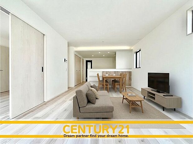 ※家具はCGを合成したものです。
■■憩いのリビング■■
リビングとダイニングの空間機能を活かし、巧みに使い分ける発想が、ライフスタイルに新しいゆとりをもたらします。