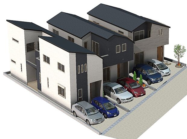 ３号棟イメージパース
南側１Fに中庭を配した建物全体が明るい建物です。