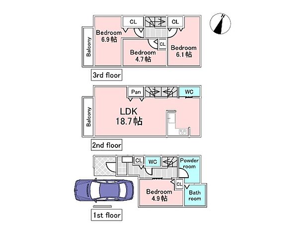 【B号棟参考プラン】建物込6480万円、土地面積57.24ｍ2、建物面積95.86ｍ2
期間限定！建物フリープランに付き、お客様のご要望をお聞かせください！