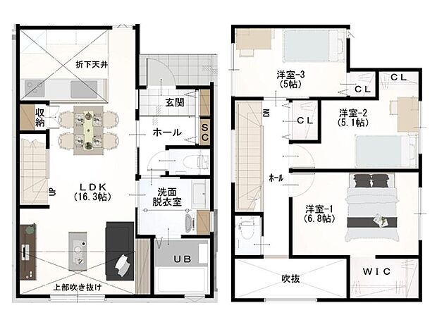 建物価格1760万円、建物面積87.36m2