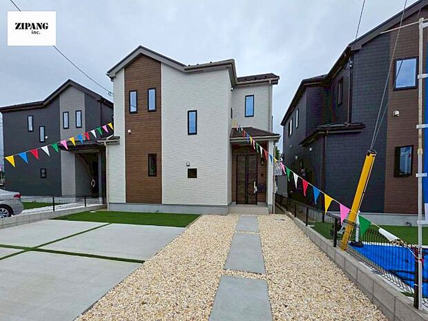 【現地外観写真】現地完成済みですので即日見学可能です♪周辺物件とともにご紹介させていただきますのでお気軽にお問い合わせください!