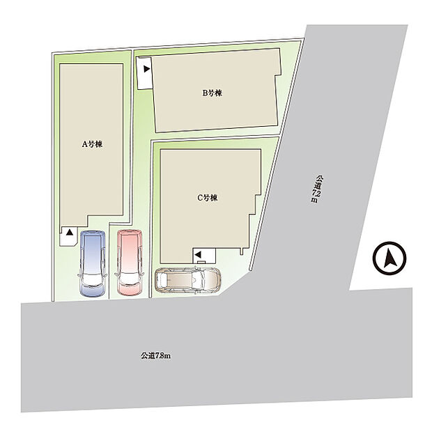 【～分譲地区割り予想図～】南東角地の3棟分譲地！