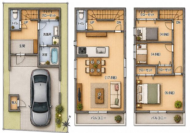 【参考プラン図】土地建物セット価格3880万円