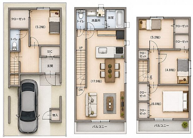 【参考プラン図】土地建物セット価格4780万円