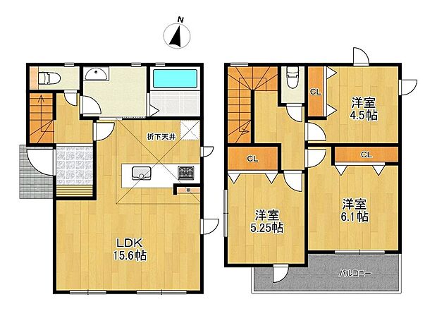 【3LDK】※図面と異なる場合は、現況を優先します。