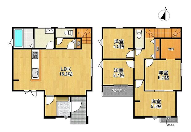 【4LDK】※図面と異なる場合は、現況を優先します。