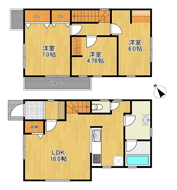 【3LDK】※図面と異なる場合は、現況を優先します。