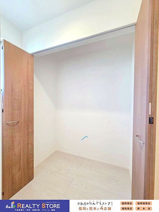 【収納】☆1号棟☆【クローゼット】大きな収納スペースが魅力的♪全居室に収納完備、居室の全空間を有効活用出来ますね♪
