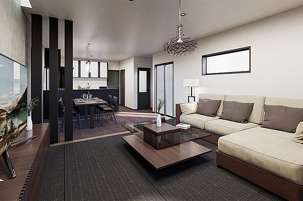 ダイニング、リビングで過ごすご家族とコミュニケーションを取りながら家事を進めることができ、毎日の洗い物や食事の用意も楽しいひとときに。2号地|建物プラン