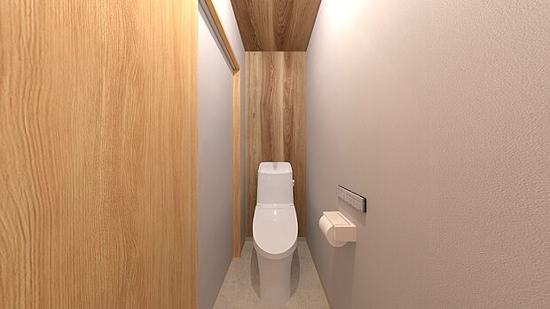 【【4号地・トイレパース】】トイレは各階にあるので、 来客時や朝の忙しい時間帯にも気兼ねなく使えます◎