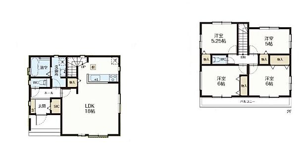(A号棟)、4LDK、土地面積100.32m2、建物面積95.43m2