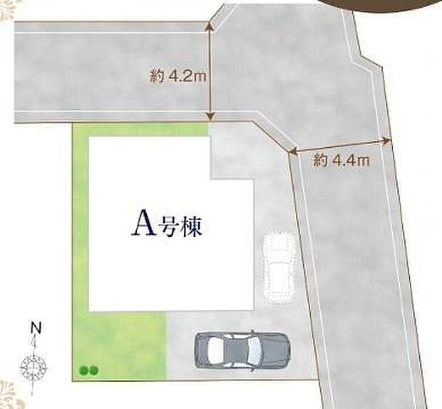 駐車スペース付！車種により２台駐車も可能です♪
小学校・スーパーが徒歩8分で日々の生活に便利な立地となっております☆