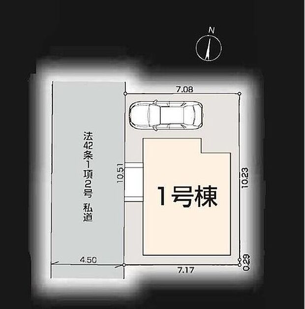 【全体区画図】カースペース完備☆周辺は交通量の少ない生活道路なので小さなお子様を持つご家庭も安心です。
