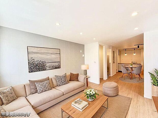 ■さりげないデザインが日常をセンスよく演出※家具はCGです