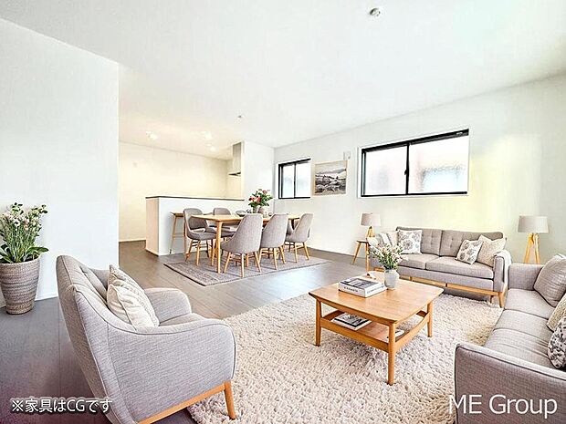 【リビング】■くつろぎと笑顔が集まる、心温まるリビング