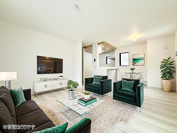 【リビング】■くつろぎと笑顔が集まる、心温まるリビング