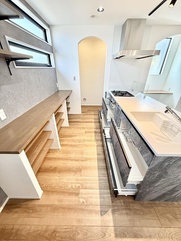 【キッチン】毎日の料理がはかどる、スムーズな動線設計