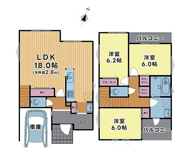 【3LDK】38号棟 間取りA