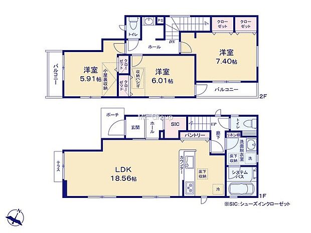 【3LDK】2号棟  