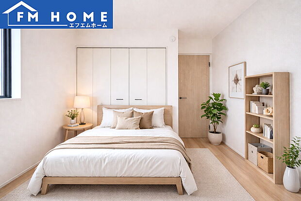 ■内装写真■
各部屋にクローゼット付き。
ベッドを置いてもスペースが確保できます。
※インテリアはCG加工で合成したイメージです。