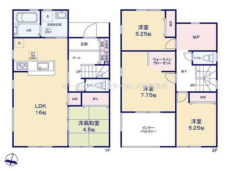 (1号棟)、価格2090万円、4LDK、土地面積221.2m2、建物面積108.47m2