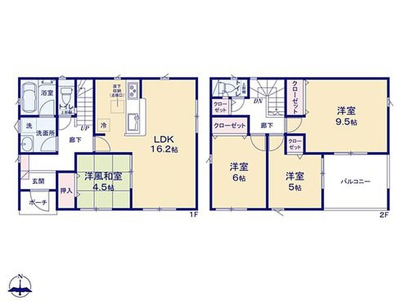 (2号棟)、価格1580万円、4LDK、土地面積315.24m2、建物面積97.59m2