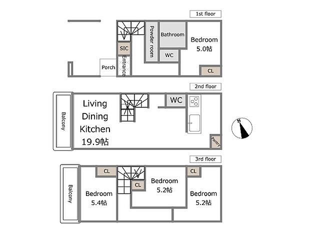 【B号棟参考プラン】建物込5480万円、土地面積61.51m2、建物面積95.97m2（期間限定！建物フリープランに付き、お客様のご要望をお聞かせください！）