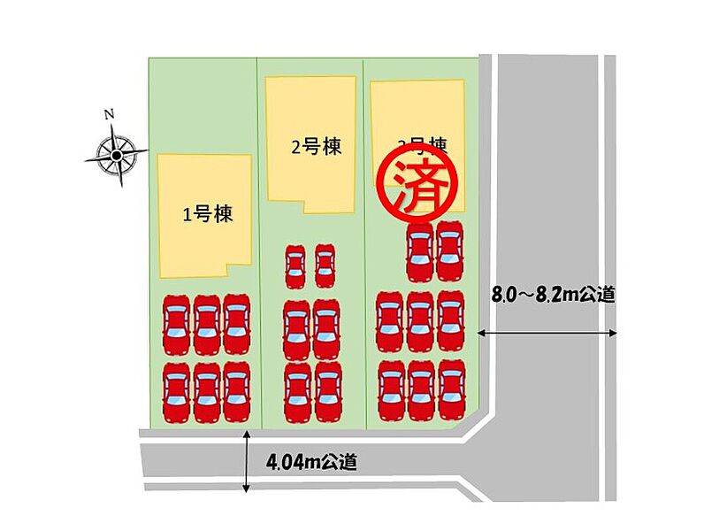 カースペースを備えた、ゆとりのある邸宅です！ご家族皆様がのびのびと過ごせるゆとりの住まいです♪
