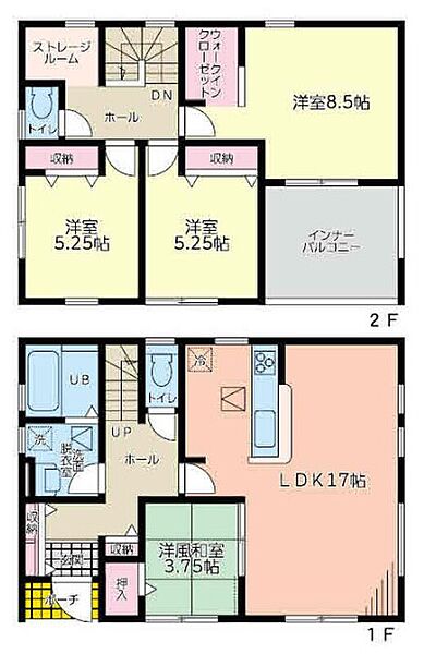 2号棟の間取り図です。