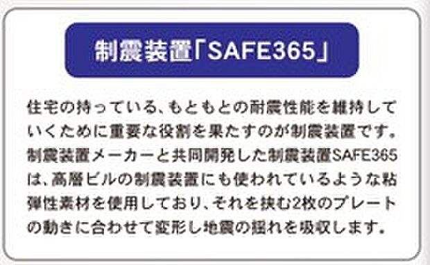 地震の揺れを吸収するSAFE365を搭載した住宅