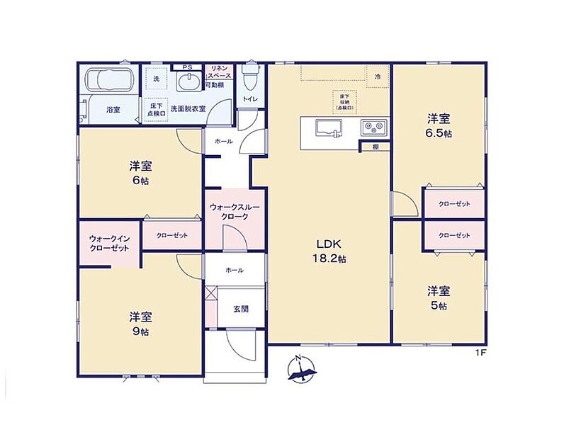 (１号棟)、価格3698万円、4LDK、土地面積286.61m2、建物面積99.37m2