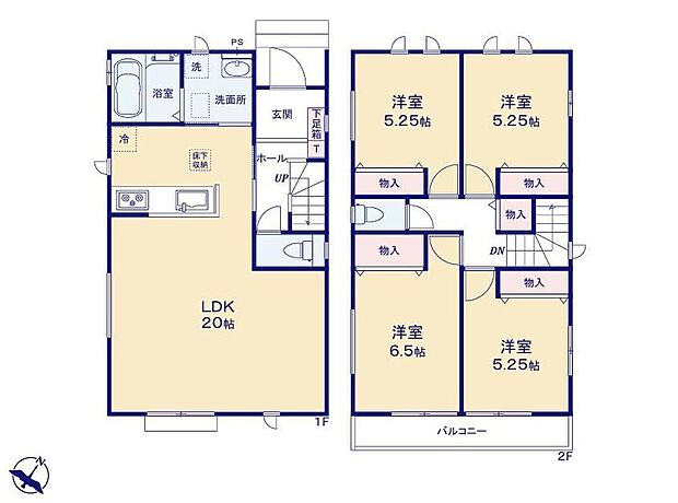 (A号棟)、価格3290万円、4LDK、土地面積157.15m2、建物面積97.7m2