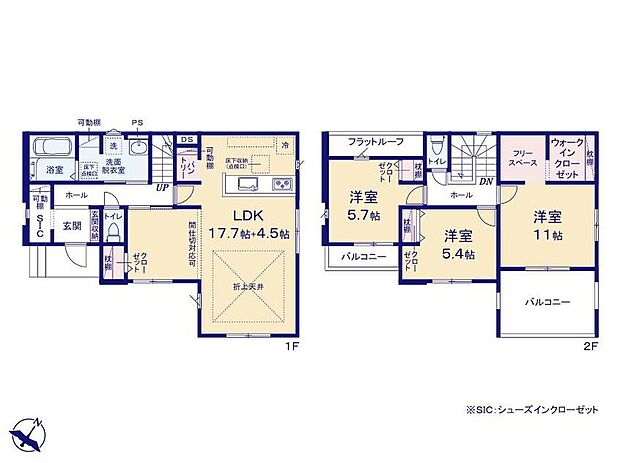 (１号棟)、価格2998万円、3LDK、土地面積185.5m2、建物面積108.85m2