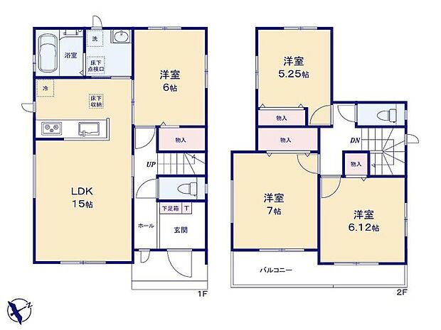 (A号棟)、価格2290万円、4LDK、土地面積133.13m2、建物面積95.84m2