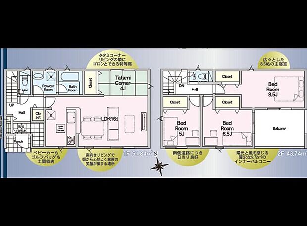(１号棟)、価格1990万円、3LDK、土地面積212.21m2、建物面積95.58m2
